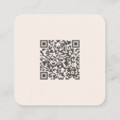 Carte D'appel Logo personnalisable et code QR Soft Warm Ivory (Dos)