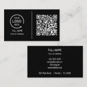 Carte D'appel Logo professionnel du code QR | Entreprise moderne (Devant / Derrière)