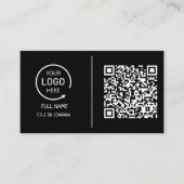 Carte D'appel Logo professionnel du code QR | Entreprise moderne (Devant)
