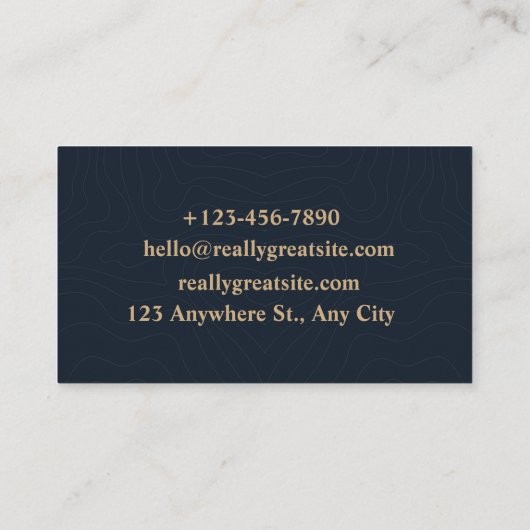 Carte D'appel Logo professionnel du code QR | Marine Modern Prof (Dos)