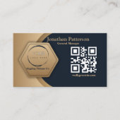 Carte D'appel Logo professionnel du code QR | Marine Modern Prof (Devant)