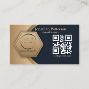 Carte D'appel Logo professionnel du code QR Marine Modern Prof