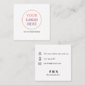 Carte D'appel Logo promotionnel personnalisé - Pas de commande m (Devant / Derrière)