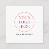 Carte D'appel Logo promotionnel personnalisé - Pas de commande m (Devant)