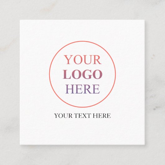 Carte D'appel Logo promotionnel personnalisé - Pas de commande m (Devant)