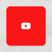 Carte D'appel Logo simple des médias sociaux de YouTube (Dos)