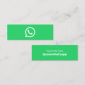 Carte D'appel Logo WhatsApp médias sociaux entreprise moderne te (Devant / Derrière)