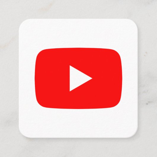 Carte D'appel Logo Youtube promo en rouge et blanc (Devant)