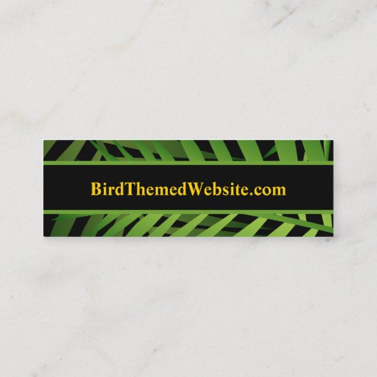Carte D'appel Lovebird Parrot Black Tropical Bird Site Web (Dos)