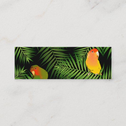 Carte D'appel Lovebird Parrot Black Tropical Bird Site Web (Devant)