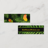 Carte D'appel Lovebird Parrot Black Tropical Bird Site Web (Devant / Derrière)