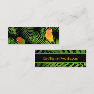 Carte D'appel Lovebird Parrot Black Tropical Bird Site Web