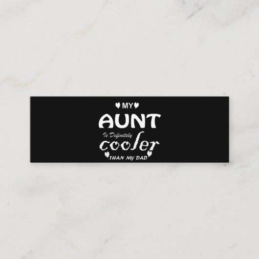 Carte D'appel ma tante est vraiment glacière que mon père (Devant)