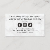 Carte D'appel Machine à bougies en marbre (Dos)