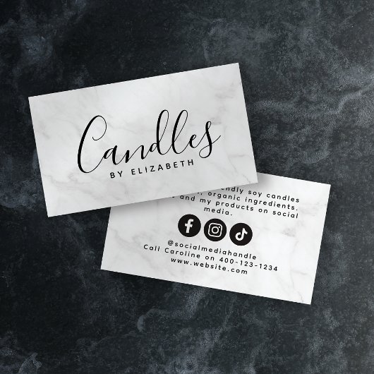 Carte D'appel Machine à bougies en marbre