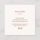 Carte D'appel Machine à coudre de chaudière (Dos)