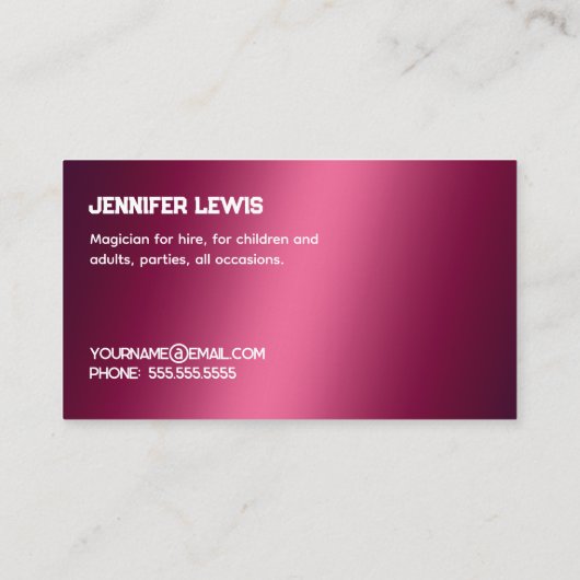 Carte D'appel Magicien (Dos)