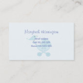 Carte d'appel maman Baby Blue Birds (Dos)