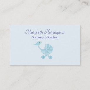 Carte d'appel maman Baby Blue Birds