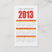 Carte D'appel Maman Calling Card Umbrella 2013 Calendar Modèle (Dos)