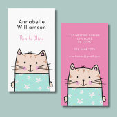 Carte d'appel maman chat mignonne