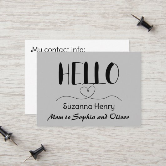 Carte d'appel Maman Contact Maman Carte d'appel Ma (Devant/Arrière en situation)