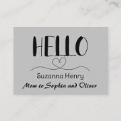 Carte d'appel Maman Contact Maman Carte d'appel Ma (Devant)