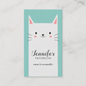 Carte d'appel maman Cute chat Kitty blanc (Devant)