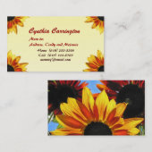 Carte D'appel Maman de tournesol (Devant / Derrière)