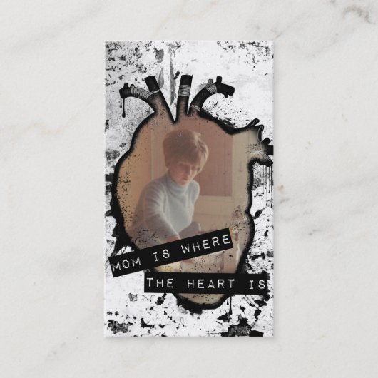 Carte D'appel maman est là où est le coeur (Devant)