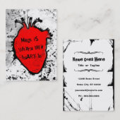 Carte D'appel maman est là où est le coeur anatomique (Devant / Derrière)