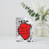 Carte D'appel maman est là où est le coeur anatomique (Debout devant)