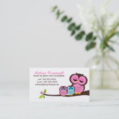 Carte d'appel Maman et Baby Owls (Debout devant)