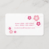 Carte d'appel maman Fleur de cerisier rose (Dos)