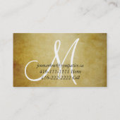 Carte d'appel maman Monogramme vintage (Dos)