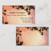 Carte D'appel Maman Piney de coucher du soleil (Devant / Derrière)