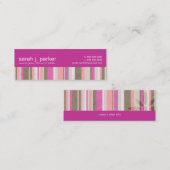 Carte d'appel maman Stripes contemporaine (Devant / Derrière)