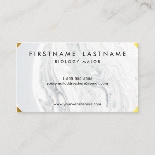 Carte D'appel Marbre élégant d'obtention du diplôme (Dos)