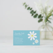 Carte D'appel Marguerites sur bleu (Debout devant)