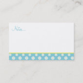 Carte D'appel Marguerites sur bleu (Dos)