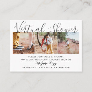 Carte D'appel Mariage PHOTO de douche virtuelle Budget Conversat