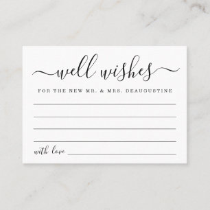 Carte D'appel Mariage Well Wives for the Mr & Mrs. - Simple