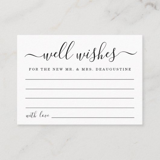 Carte D'appel Mariage Well Wives for the Mr & Mrs. - Simple (Devant)