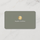 Carte D'appel Marque avec nom couleur eucalyptus (Devant)