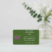 CARTE D'APPEL MARQUE MODERNE MODERNE VERTE DE FORÊT MODERNE VÉRI (Debout devant)