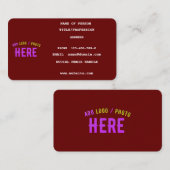 CARTE D'APPEL MARQUE VÉRIFIÉE ÉLÉGANTE MODERNE ET PERSONNALISABL (Devant / Derrière)