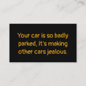 Carte D'appel Mauvais Parking (Devant)