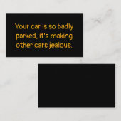 Carte D'appel Mauvais Parking (Devant / Derrière)