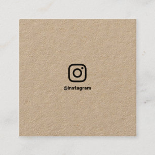 Carte D'appel Médias sociaux Instagram papier d'emballage de