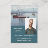 Carte D'appel Memorial Keepsake Commercial Fisherman (Devant)